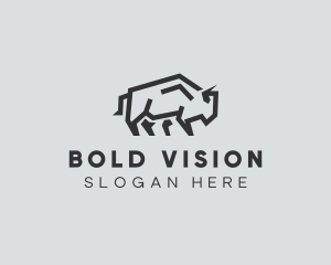 Wild Bison Animal logo design