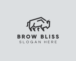 Wild Bison Animal logo design