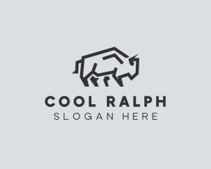 Wild Bison Animal logo design