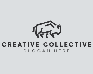 Wild Bison Animal logo design