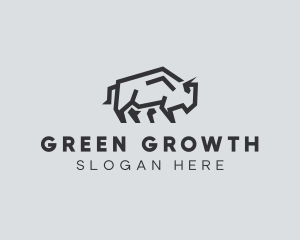 Wild Bison Animal logo design