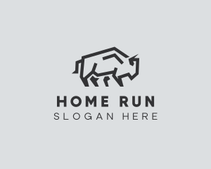 Wild Bison Animal logo design