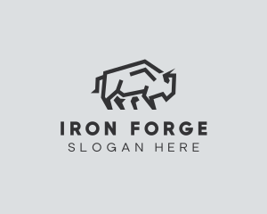 Wild Bison Animal logo design