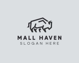 Wild Bison Animal logo design