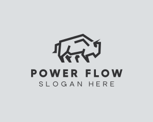 Wild Bison Animal logo design