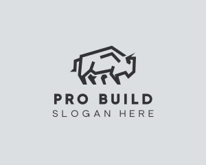 Wild Bison Animal logo design