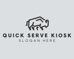 Wild Bison Animal logo design