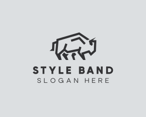 Wild Bison Animal logo design