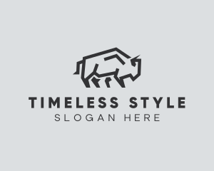 Wild Bison Animal logo design