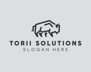 Wild Bison Animal logo design