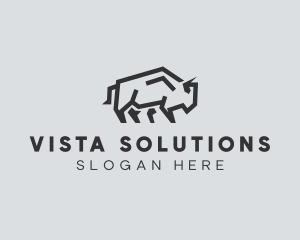 Wild Bison Animal logo design