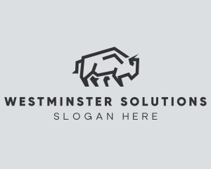 Wild Bison Animal logo design