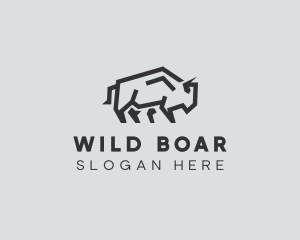 Wild Bison Animal logo design