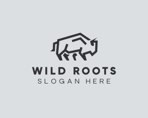 Wild Bison Animal logo design