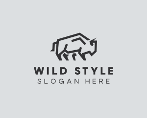 Wild Bison Animal logo design