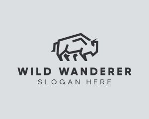 Wild Bison Animal logo design