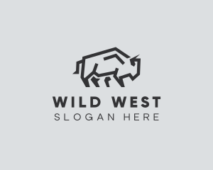 Wild Bison Animal logo design