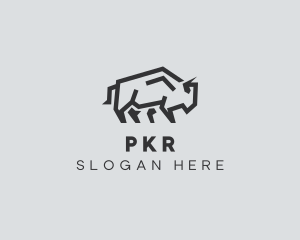 Wild Bison Animal logo design