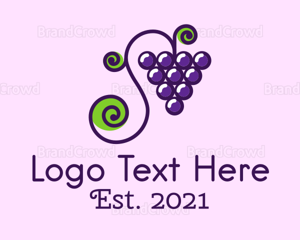 Violet Grape Vine Logo