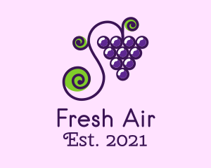 Violet Grape Vine logo design