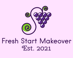 Violet Grape Vine logo design