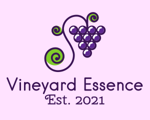 Violet Grape Vine logo design