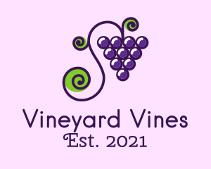 Grapevine - Violet Grape Vine logo design