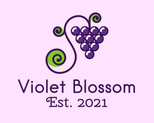 Violet Grape Vine logo design