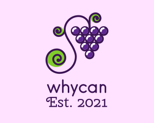 Winemaker - Violet Grape Vine logo design