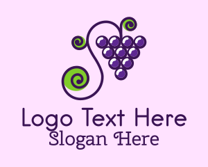 Violet Grape Vine Logo