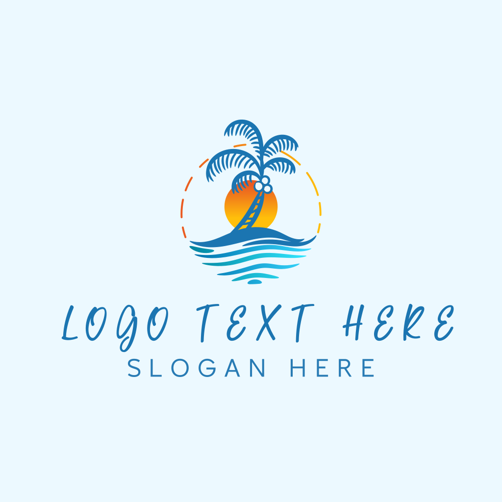 Coconut Tree Beach Logo | BrandCrowd Logo Maker