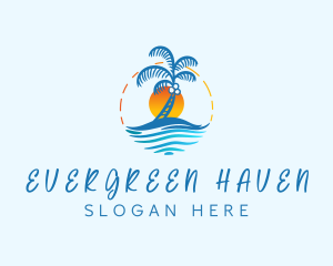 Coconut Tree Beach logo design