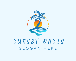 Coconut Tree Beach logo design