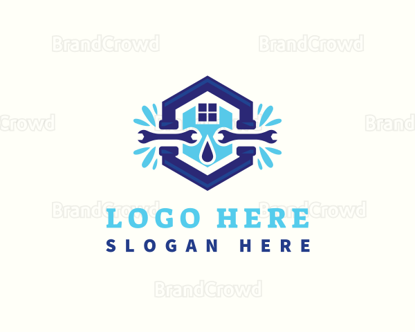 House Pipe Plumbing Logo