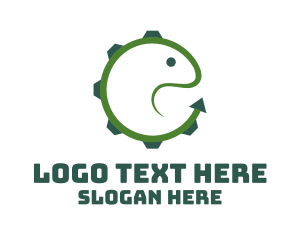 Cogwheel - Green Lizard Cogwheel logo design
