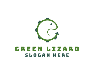 Arrow Gear Lizard logo design