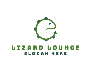 Lizard - Arrow Gear Lizard logo design