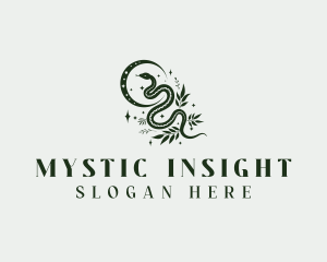 Boho Snake Moon logo design