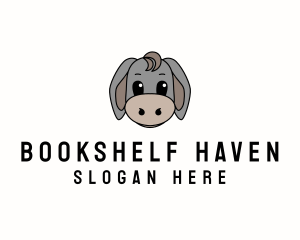 Books - Cute Toy Donkey logo design