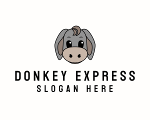 Donkey - Cute Toy Donkey logo design