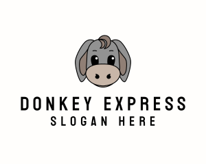 Cute Toy Donkey logo design