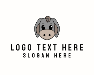 Petting Zoo - Cute Toy Donkey logo design