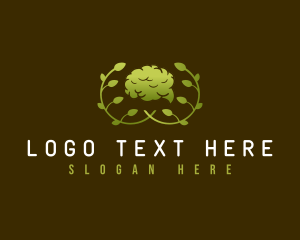 Iq - Brain Leaf Wellness logo design