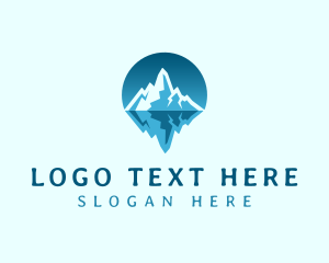 Glacier - Natural Ice Mountain logo design