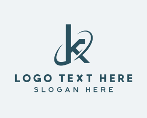 Generic Swoosh Orbit Letter K Logo