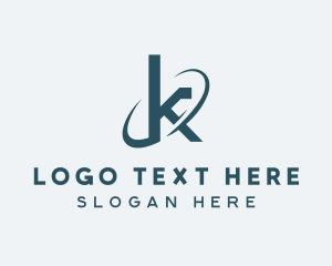 Corporation - Generic Swoosh Orbit Letter K logo design