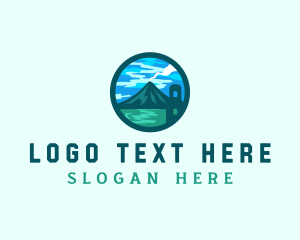 Mayon - Volcanic Landscape Scenery logo design