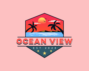 Travel Beach Vacation logo design