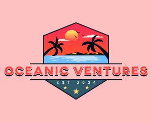 Travel Beach Vacation logo design