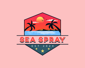 Travel Beach Vacation logo design